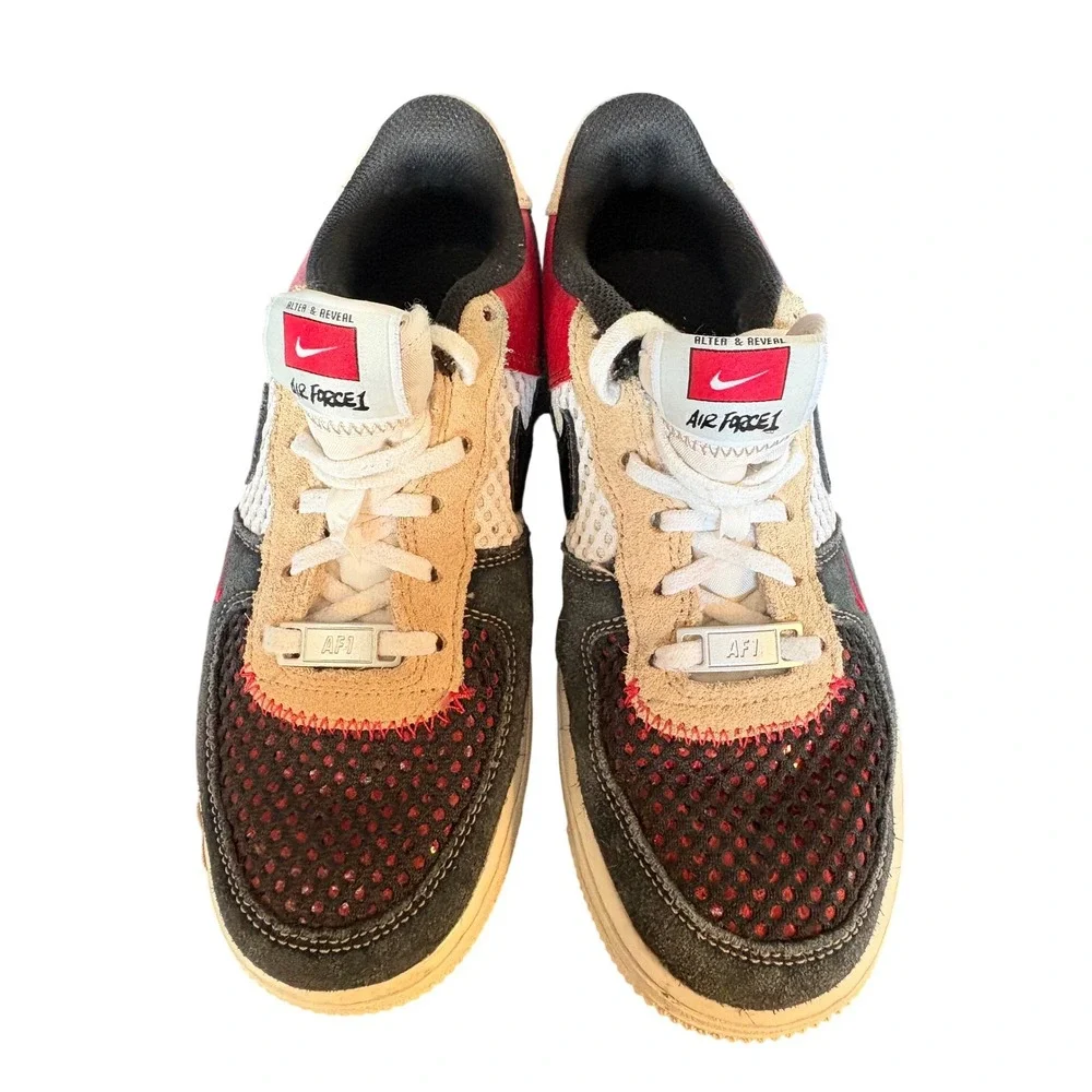 Nike Air Force 1 Kids Multi‎ Color Patchwork Casual Sneakers Size